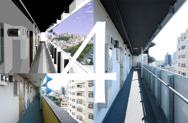 290枚の写真で見る大規模修繕 階段室 共用廊下長尺シート貼替え編