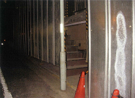 外構工事　文京区街灯移設前