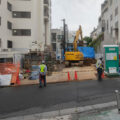 【建築家による高級賃貸】新宿区市ヶ谷デザイナーズマンション設計監理｜杭打ち工事進行中｜着工23日目　精緻な施工監理による信頼の品質