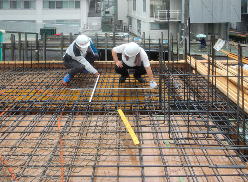 賃貸マンション建設工事事例鉄筋コンクリート造4階建て中間検査
