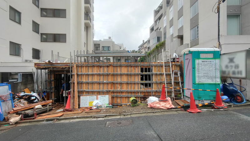 賃貸マンション建設工事事例鉄筋コンクリート造4階建て中間検査