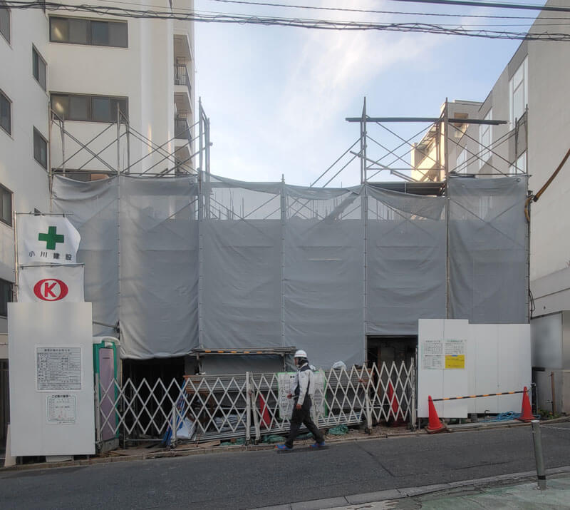 デザイナーズ賃貸マンション鉄筋コンクリート造4階建て建築会社新築事例3階床配筋施工中