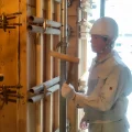 【建築家による高級賃貸】新宿区市ヶ谷デザイナーズマンション設計監理｜着工181日目　上棟達成｜建築家が現場で仕上げた美しい打放し外壁