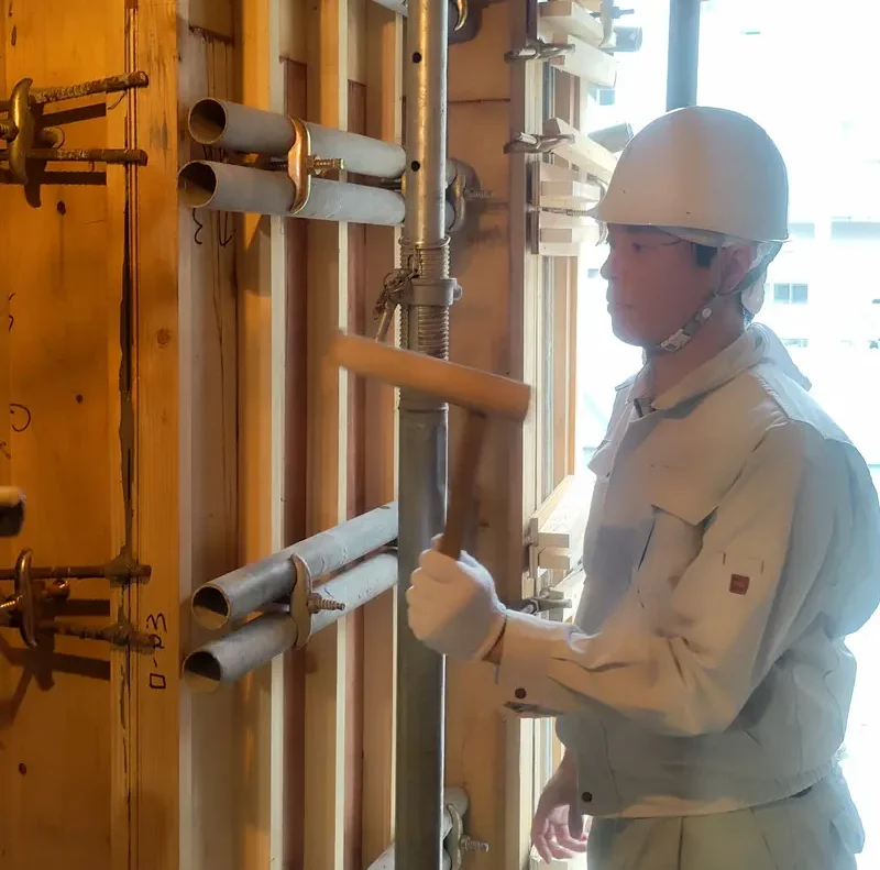鉄筋コンクリート造賃貸マンション建替え建設事例 4階コンクリート打設