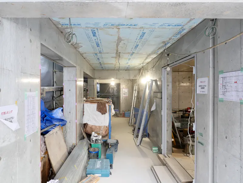 賃貸マンション施工現場消防検査