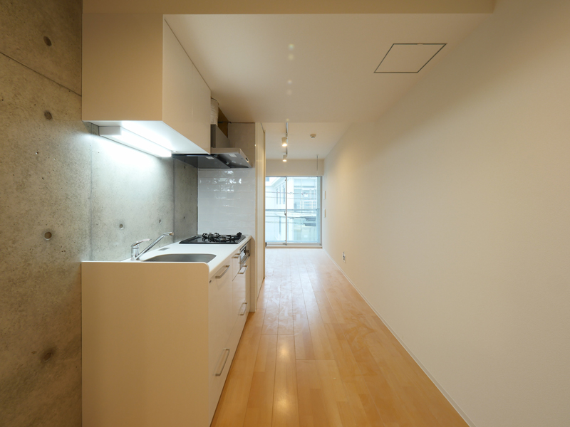 H　キッチン｜新築コンクリート打放しデザイナーズマンション　新宿区市ヶ谷　タイプHのご紹介建設事例です。