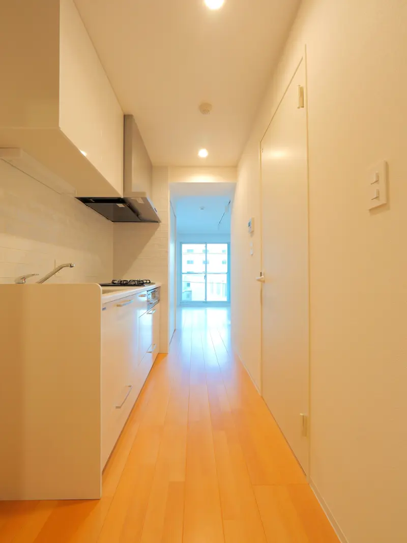 F号室キッチン２｜新築コンクリート打放しデザイナーズマンション　新宿区市ヶ谷　タイプFのご紹介建設事例です。