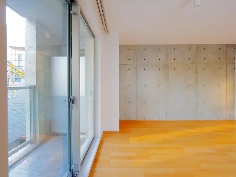 F号室バルコニー３｜新築コンクリート打放しデザイナーズマンション　新宿区市ヶ谷　タイプFのご紹介建設事例です。
