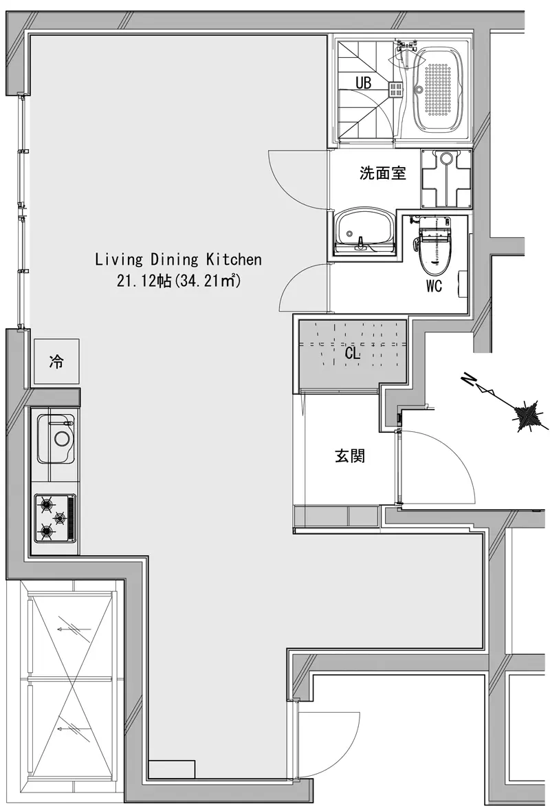 C｜新築コンクリート打放しデザイナーズマンション　新宿区市ヶ谷　タイプCのご紹介建設事例です。