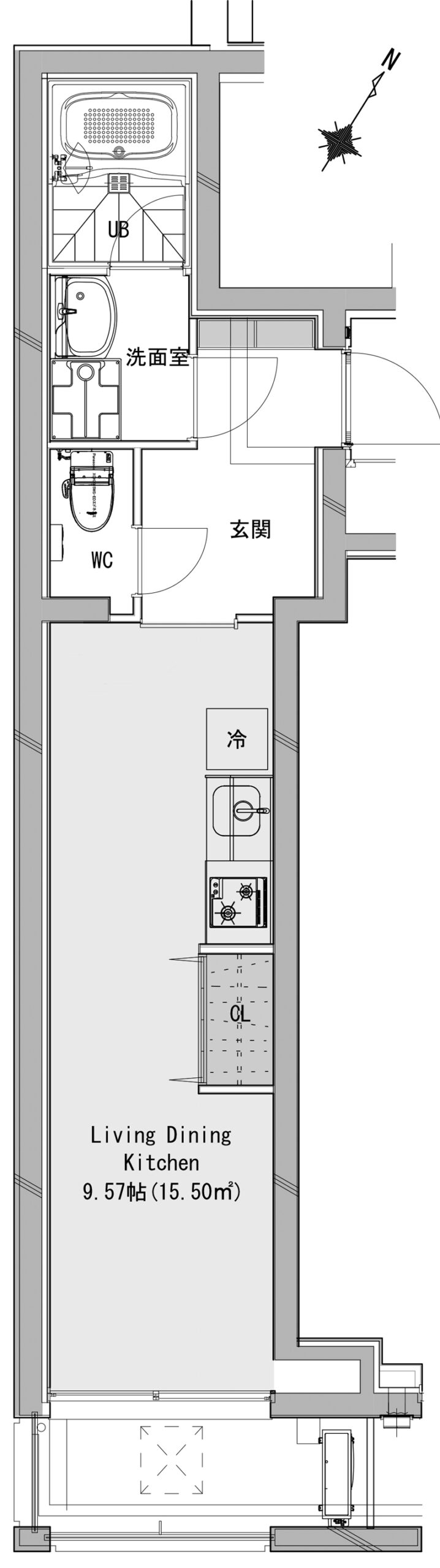 タイプH｜新築コンクリート打放しデザイナーズマンション　新宿区市ヶ谷　タイプHのご紹介建設事例です。
