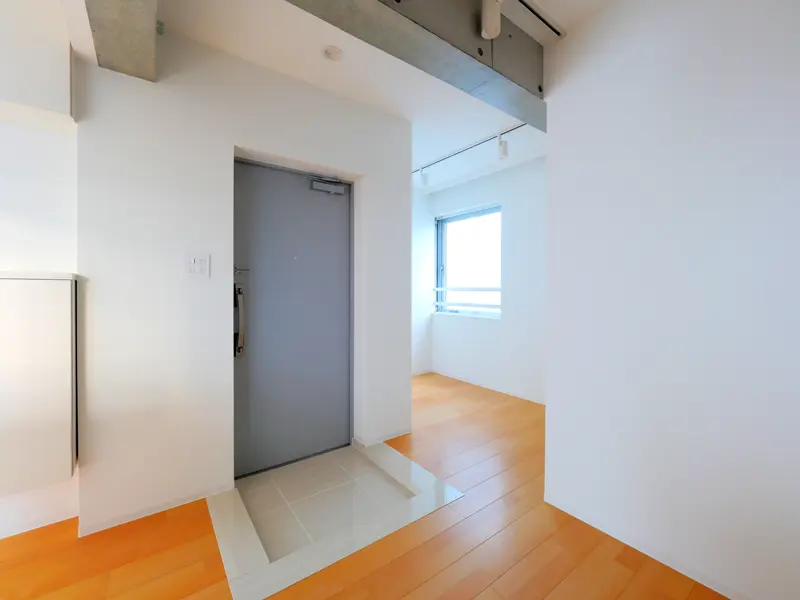 E号室玄関１｜新築コンクリート打放しデザイナーズマンション　新宿区市ヶ谷　タイプEのご紹介建設事例です。