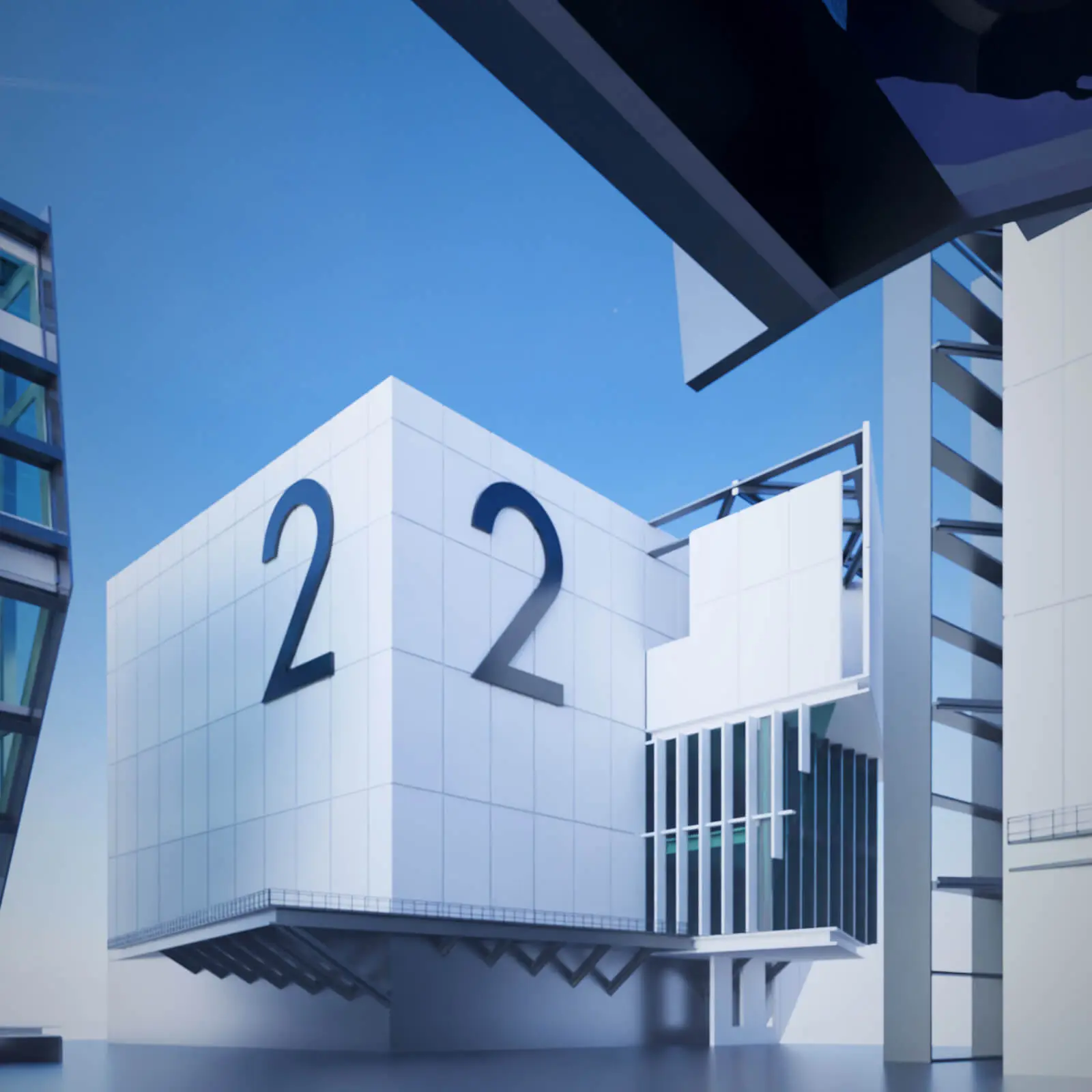 CGパース SMR小型原子炉発電所2号棟 東南アングル